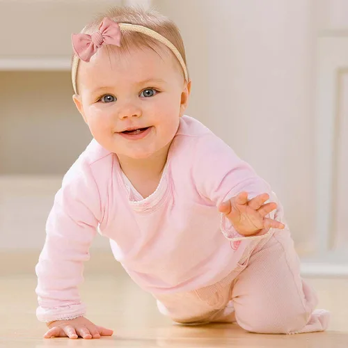 Vista 3 de 6 diademas de nailon suave con moños para bebé, accesorios elásticos para el cabello para recién nacidos, niños pequeños (multicolor)