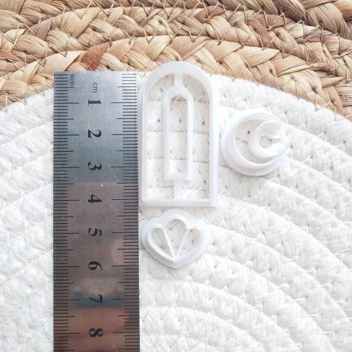 Vista 5 de Cortadores de arcilla polimérica para la fabricación de aretes Suministros Arcilla polimérica para la fabricación de joyas