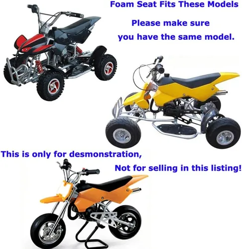 Vista 4 de DJ-Motor Asiento de Espuma de 2 Tiempos para Mini Moto de Bolsillo de 47 cc, 49 cc, Bicicleta de Carretera para Niños, ATV, Quad, 4 Ruedas