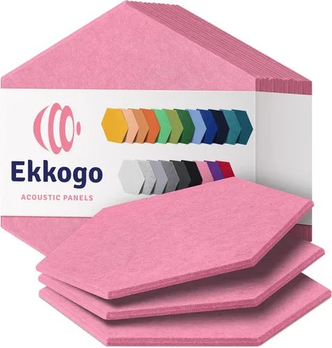 Vista 59 de Paquete de 12 paneles acústicos con aislamiento de sonido para paredes 12 x 12 x 0.4 pulgadas Paneles decorativos para amortiguación de sonido