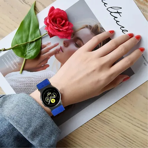 Vista 5 de ShuyYo - Correa de repuesto de nailon suave de 0.78 pulgadas compatible con Samsung Galaxy Watch Active 2 de 1.73 pulgadas, 1.57 pulgadas, Galaxy