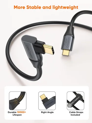 Vista 6 de CableCreation Compatible con Quest 2 Link Cable de 16 pies, cable USB C a C de 5 Gbps, cable de enlace VR compatible con Meta Quest ProQuest2Pico4