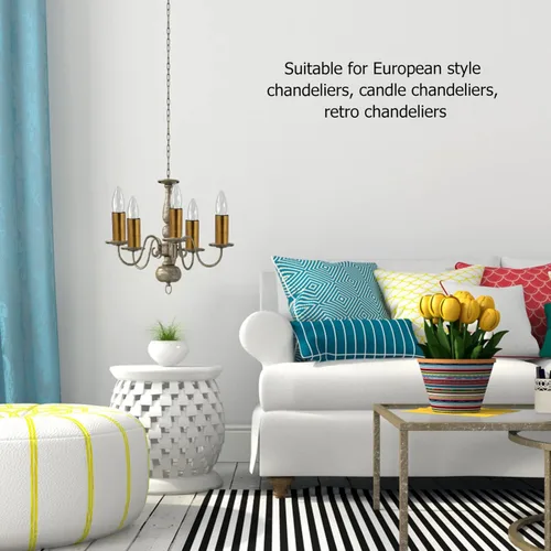 Vista 9 de 6 unids Candelabro Mangas Bombilla Base Cubierta de Iluminación Piezas de Lámpara Base Manga de Lámpara Soporte de Lámpara Tubo Accesorios