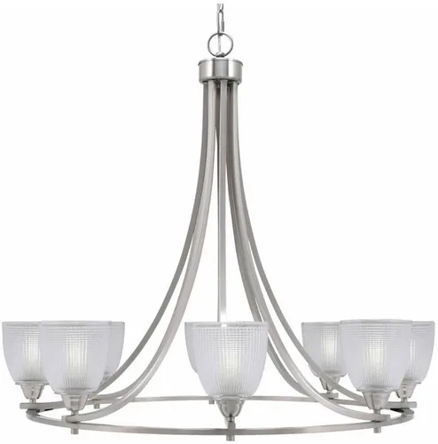 Vista 59 de Toltec Lighting 3408-BN-300 Paramount - Lámpara de araña de 8 luces elevadas, 31 pulgadas de alto y 31.25 pulgadas de ancho, color acabado: níquel