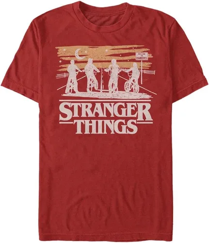 Stranger Things Camiseta Night Silhouettes para hombre