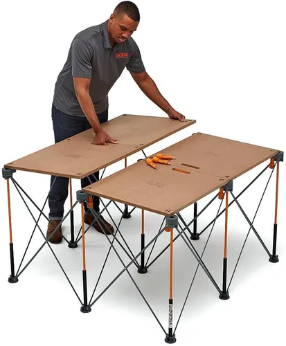 Vista 5 de BORA Centipede Mesa plegable para soporte de trabajo Bora Centipede Caballetes - 61 centímetros x 122 centímetros - Incluye tablero de madera + 6