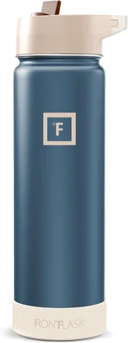 Vista 108 de IRON °FLASK Frasco de hidratación para acampar y senderismo con boquilla, botella de agua deportiva de acero inoxidable con aislamiento de boca