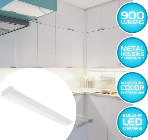 Vista 5 de Westgate Luz LED de iluminación para debajo del gabinete, temperatura multicolor, ángulo ajustable, las mejores luces LED debajo del gabinete