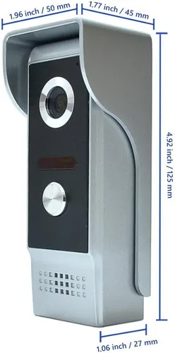 Vista 8 de Sistema de Intercomunicación de Video, Sistema de Timbre de Video de Puerta de 7 Pulgadas, Sistema de Teléfono de Puerta, Kits de Cámara HD de Video