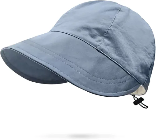 huablo UPF 50+ Womens Sun Hat Wide Brim Sun Hat UV Protection Hiking Fishing Hat Adjustable Head Circumference for Easy Carry Azul