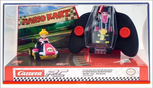 Vista 4 de Carrera RC Nintendo Mario Kart Mini coche de juguete de control remoto coleccionable de 2.4 GHz - Luigi