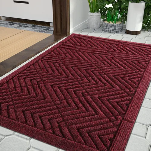 Vista 14 de Yimobra Tapetes para puerta de exteriores, 29.5 x 17 pulgadas, impermeables, para todas las estaciones, para entrada de puerta delantera