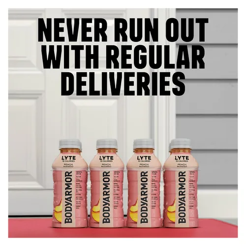 Vista 5 de BODYARMOR LYTE, Dragonfruit Berry, bebida electrolítica, 20 calorías, botellas de 16 onzas líquidas (paquete de 12), bebida deportiva de agua
