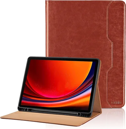 Vista 31 de Funda para Samsung Galaxy Tab A7 de 10,4 pulgadas 2020 (SM-T500/T505/T507) - Funda de piel sintética con función atril y bolsillo, función de Azul
