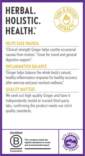 Vista 8 de New Chapter Suplemento de jengibre Force con ingredientes orgánicos supercríticos + cápsulas vegetarianas sin OMG, 60