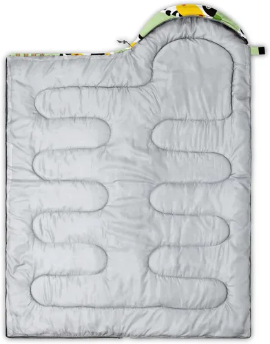 Vista 4 de Saco de dormir para niños y niñas, estampado de vaca de granja, ligero, cálido, portátil, para exteriores, interior, impermeable, resistente al