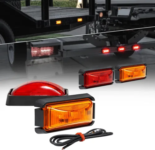 Vista 15 de TRUE MODS Luz de marcador LED ámbar de 2.5 pulgadas con bisel negro [DOT FMVSS 108] [SAE P2PC] [montaje superficial] [impermeable IP67] Luces