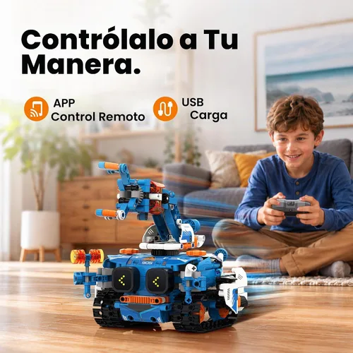 Vista 5 de Sillbird Kit de robot de construcción con control remoto, regalos STEM