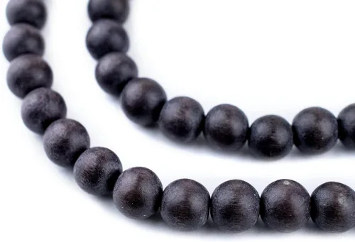 Vista 255 de TheBeadChest: cuentas de madera redondas naturales de 0.315 pulgadas, cuentas de madera sueltas espaciadoras para fabricar joyas, 4 tamaños