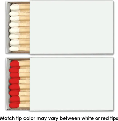 Vista 3 de Fósforos navideños de Feliz Navidad – Cerillas de madera de Navidad (juego de 50 cajas de cerillas) (caja blanca)