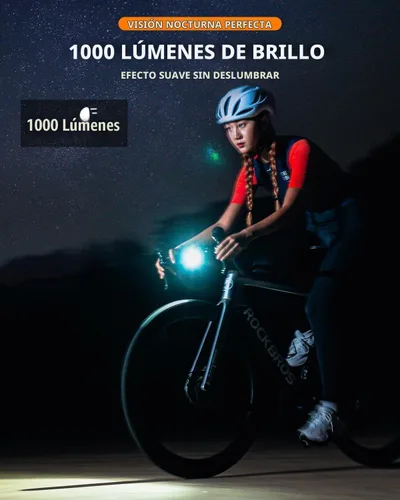 Vista 7 de ROCKBROS Luz de bicicleta de 400/1000LM compatible con faros delanteros