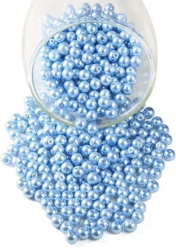 Vista 25 de YouLuo 200 piezas de perlas de cristal redondas perlas de perlas checas pequeñas satinadas brillantes perlas espaciadoras para hacer joyas, Negro
