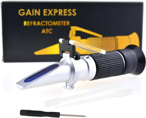 Vista 8 de Refractómetro anticongelante ATC de batería automotriz 5 en 1 para gravedad específica, sistema de etileno propilenglicol y líquido de lavado