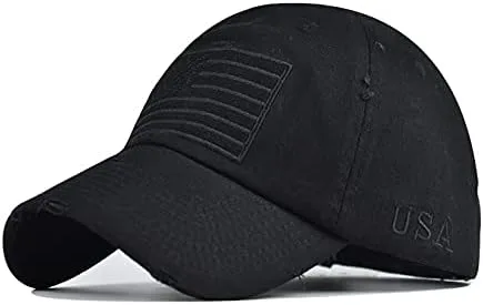HHNLB Gorra de béisbol ajustable con diseño de bandera americana, parche bordado desgastado para hombres y mujeres patrióticos