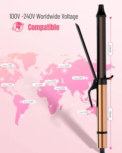 Vista 7 de 1.25 Inch Long Barrel Curling Iron – Ceramic Extra-Long Wand for Smooth Curls & Long-Lasting Beach Waves