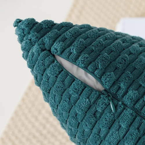 Vista 130 de Kevin Textile - Juego de 2 fundas de almohada decorativas de pana suave, estilo bohemio, a rayas, decoración del hogar para sofá, cama, sofá y sala