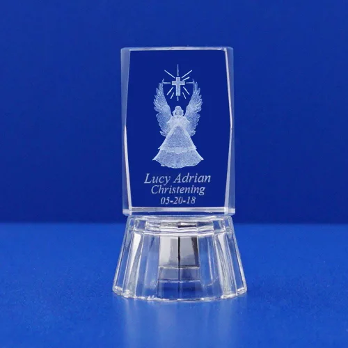 Recuerdos de bautizo para comunión, 12 unidades, cubo de cristal de ángel rezando con grabado, recuerdos de bautizo, bautizo, aniversario,