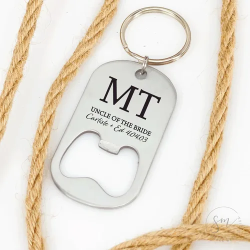 Vista 5 de Uncle Of The Bride Bottle Opener Gift Wedding Party Personalized Gift For Uncle Bride From Bride WD-BOTTLE (Uncle of the Bride)