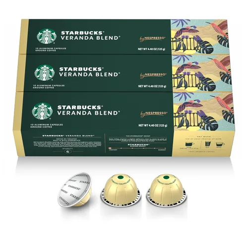 Vista 18 de Starbucks by Nespresso Vertuo, Single-Origin Colombia, 30 cápsulas de café tostado medio, prepara 7.8 onzas