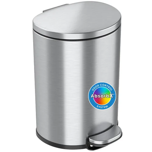 Vista 11 de iTouchless - Cubo de basura para cocina con sensor sin contacto de 8 galones (30 litros) con sistema de control de olores, cubo redondo de acero