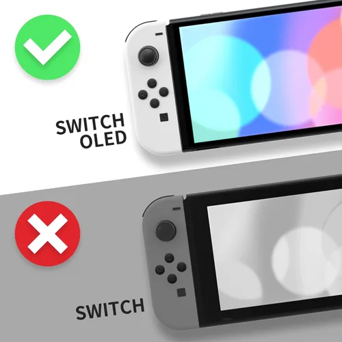 Vista 2 de eXtremeRate Vampire Red Soft Touch - Juego completo de carcasa para Nintendo Switch OLED, placa trasera de consola de repuesto y soporte de metal