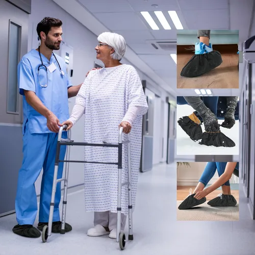 Vista 8 de Blue Shoe Guys Fundas impermeables reutilizables para zapatos, paquete de 4 (2 pares), fundas para botas de lluvia para hombres y mujeres