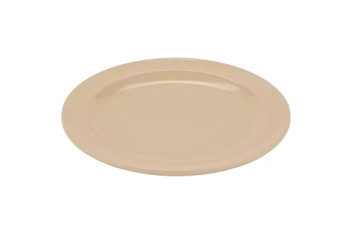 G.E.T. DP-506-T-EC - Platos redondos de melamina para aperitivos, 6.5 pulgadas, color marrón (juego de 4)