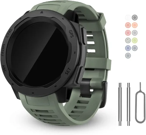 Correa de repuesto para reloj Garmin Instinct, correa de silicona suave compatible con Garmin Instinct 2/Solar/Tactical