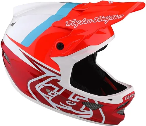 Vista 6 de Troy Lee Designs Adulto Downhill Bicicleta de montaña BMX Casco de fibra D3 Anarchy de cara completa
