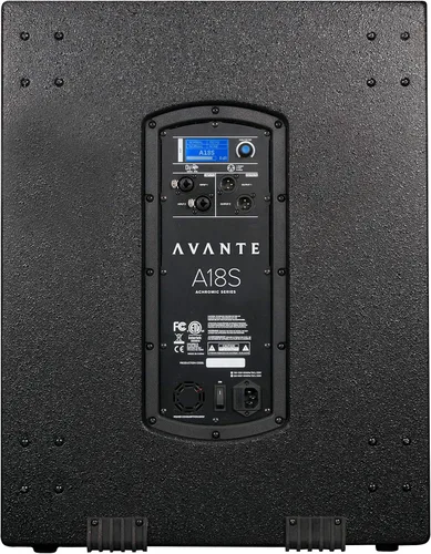 Vista 6 de Avante A18S Altavoz de subwoofer activo, procesamiento de señal digital integrado con pantalla LCD (18 pulgadas), color negro