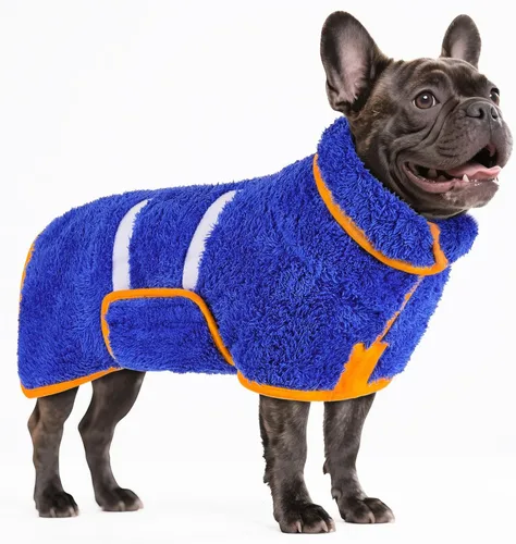 Vista 13 de Bienbee Bata de baño para perro, de secado rápido, súper absorbentes, para después del baño, toalla cálida para perros, suministros de baño
