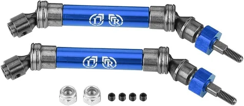 Eje de transmisión de camión RC, 2 piezas eje de transmisión frontal CVD para Traxxas Slash 4X4 1/10 RC Truck Car Accesorio (azul marino)