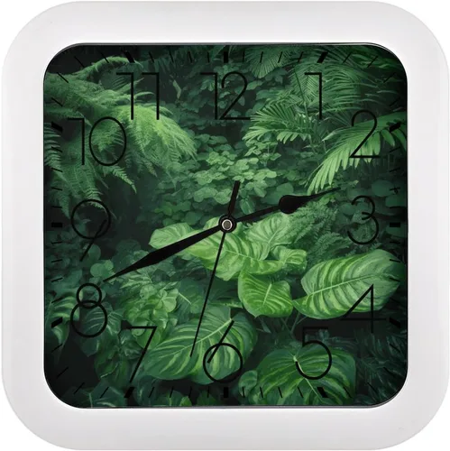 Vista 15 de 10" Square Modern Wall Clock,Animal Depiction Style Print Kitchen Clocks Wall Battery Operated,Silent Non Ticking Unique Funny Cute Wall Clock for