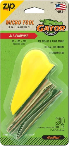 Kit de lijadora Gator MicroZip, granos surtidos, 3.5" x 1"