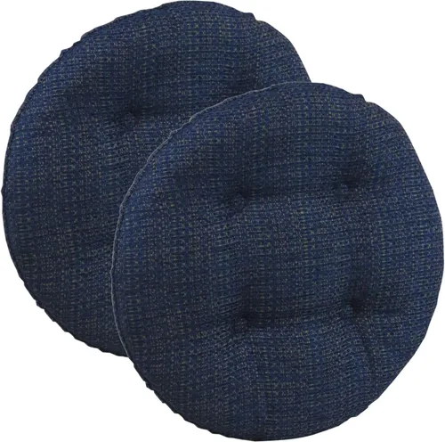 Klear Vu Omega Gripper - Coj��n redondo antideslizante para taburete, para comedores, cafeterías, bares y restaurantes, 14 pulgadas, azul, paquete de