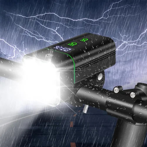 Vista 2 de BORUiT Bike Lights for Night Riding, Bicycle Light Front Headlight and Back Taillight with 8+5 Light Modes, USB Rechargeable Bright Bike Headlights