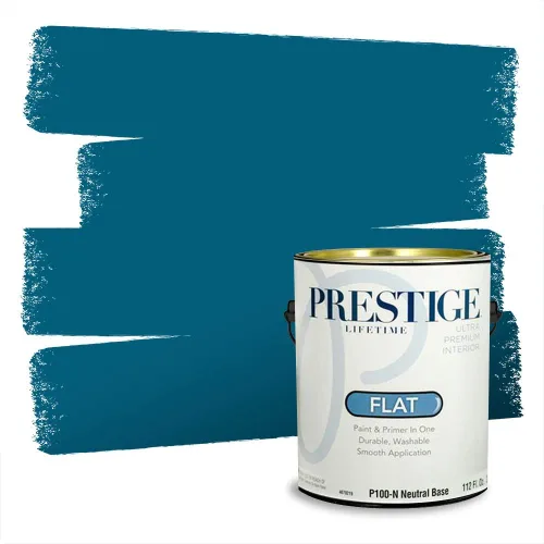 Vista 109 de Prestige Paints - Pintura exterior e imprimación en uno, 1 galón, plano, coincidencia comparable con Behr Misty Isle, P500-N-MQ5-62
