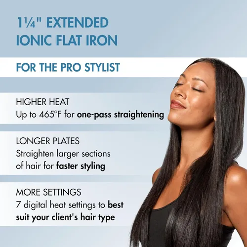 Vista 4 de BabylissPRO Nano Titanium Ionic Hair Straightener, Professional Flat Iron For All Hair Types