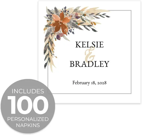 Vista 3 de Better Together - Servilletas de bebidas personalizadas, 100 servilletas blancas sin acuñar impresas personalizadas, 4 3/4 x 4 3/4 pulgadas Mejor