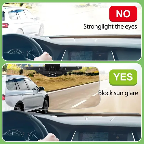 Vista 5 de Visera solar para automóvil, (juego de 2 piezas) UV400Anti- Polarizada/Antideslumbrante, Extensor de visera de coche fácil de instalar, negro/2